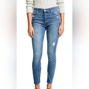 MOTHER Blue High-Rise Skinny Jeans